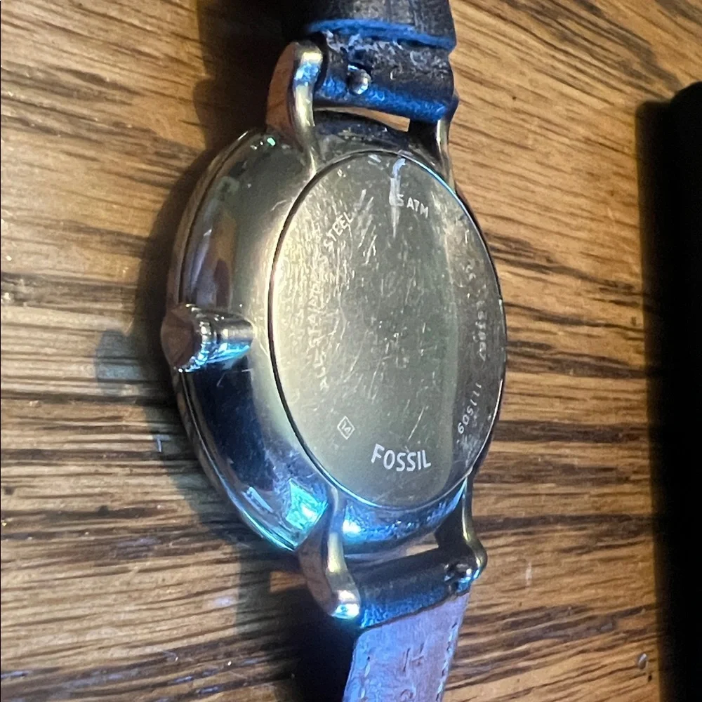 Fossil mosaic face Silver and Black Women's Watch